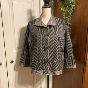 Tina vintage dress jacket with deco buttons. Size large